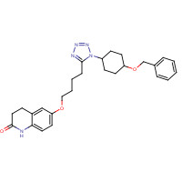 87152-97-4 trans-3,4-Dihydro-6-[4-[1-[4-(phenylmethoxy)cyclohexyl]-1H-tetrazol-5-yl]butoxy]-2(1H)-quinolinone chemical structure