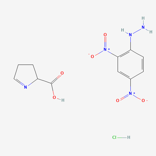 108321-37-5 (2,4-Dinitrophenyl)hydrazine 3,4-Dihydro-2H-pyrrole-2-carboxylate Hydrochloride chemical structure
