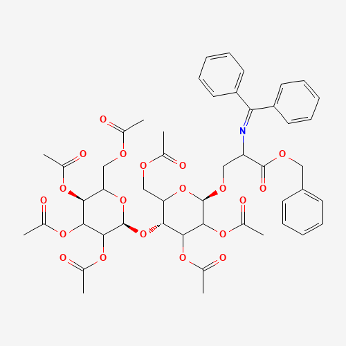 337903-59-0 N-Diphenylmethylene-O-(2,3,6,2',3',4',6'-hepta-O-acetyl-b-D-lactosyl)-L-serine, Benzyl Ester chemical structure