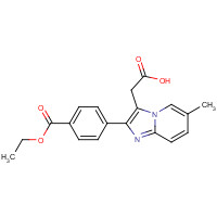 1025962-20-2 2-[4-(Ethoxycarbonyl)phenyl]-6-methyl-imidazo[1,2-a]pyridine-3-acetic Acid chemical structure