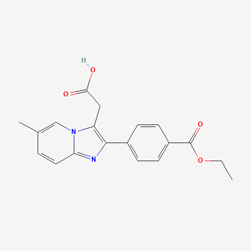 1025962-20-2 2-[4-(Ethoxycarbonyl)phenyl]-6-methyl-imidazo[1,2-a]pyridine-3-acetic Acid chemical structure