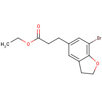 196597-67-8 Ethyl 3-(7-Bromo-2,3-dihydro-1-benzofuran-5-yl)propanoate chemical structure