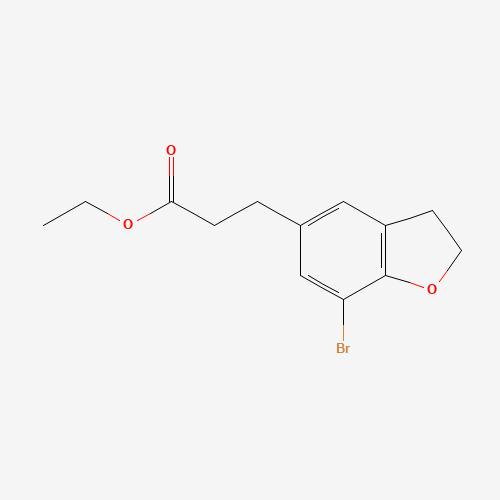 196597-67-8 Ethyl 3-(7-Bromo-2,3-dihydro-1-benzofuran-5-yl)propanoate chemical structure