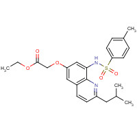 316124-91-1 Ethyl 2-(2-Isobutyl-6-quinolyloxy-8-p-toluenesulfonamido)acetate chemical structure