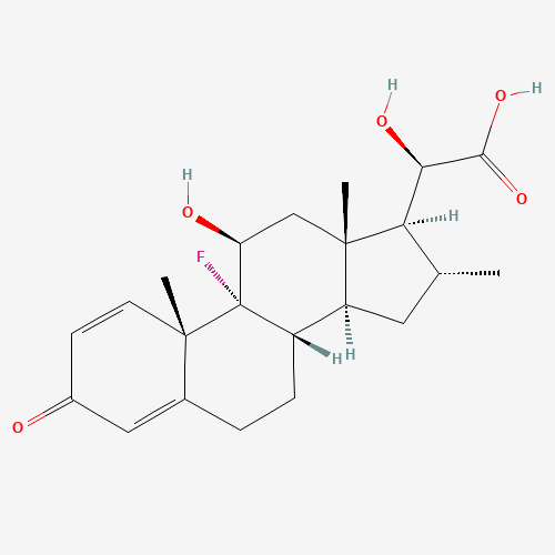 50764-01-7 (11b,16a,20R)-9-Fluoro-11,20-dihydroxy-16-methyl-3-oxopregna-1,4-dien-21-oic Acid chemical structure