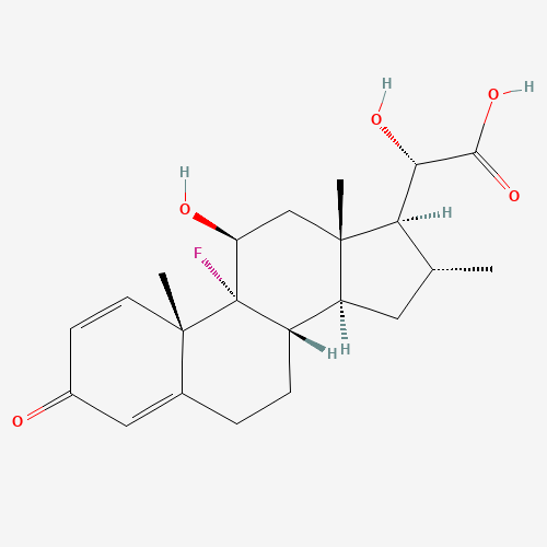 50764-02-8 (11b,16a,20S)-9-Fluoro-11,20-dihydroxy-16-methyl-3-oxopregna-1,4-dien-21-oic Acid chemical structure