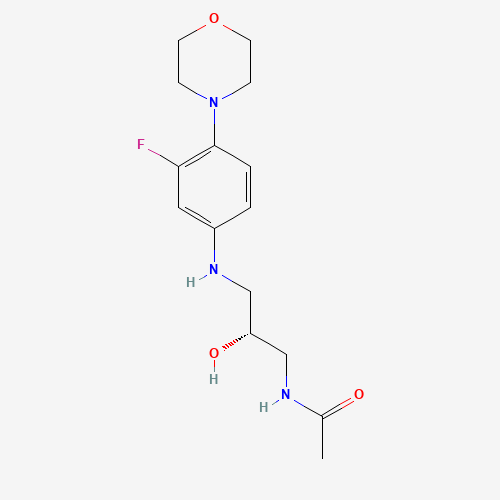 333753-67-6 N-[(2R)-3-[[3-Fluoro-4-(4-morpholinyl)phenyl]amino]-2-hydroxypropyl]acetamide chemical structure