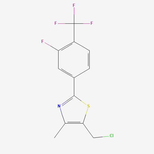 317319-33-8 2-[3-Fluoro-4-(trifluoromethyl)phenyl]-4-methyl-5-chloromethyl Thiazole chemical structure