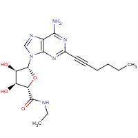 141018-30-6 2-Hexynyl-5'-N-ethylcarboxamidoadenosine chemical structure