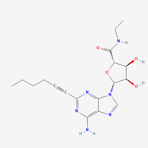 141018-30-6 2-Hexynyl-5'-N-ethylcarboxamidoadenosine chemical structure