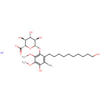 153010-32-3 4-Hydroxy-2-(10-hydroxydecyl)-5,6-dimethoxy-3-methylphenyl b-D-Glucuronide Monosodium Salt chemical structure