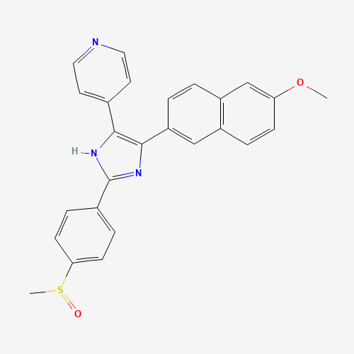 948557-43-5 4-(6-Methoxy-2-naphthyl)-2-(4-methylsulfinylphenyl)-5-(4-pyridyl)-1H-imidazole chemical structure