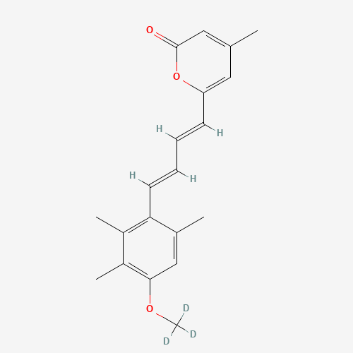 1185236-53-6 6-[(1E, 3E)-4-(4-Methoxy-2,3,6-trimethylphenyl-d3)-2-methyl-1,3-butadien-1-yl]-4-methyl-2H-pyran-2-one chemical structure