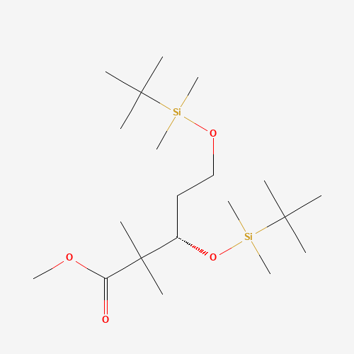 218614-13-2 (-)-Methyl (3S)-3,5-Bis-{[tert-butyldimethylsilyl)oxy]}-2,2-dimethylpentanoate chemical structure