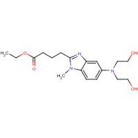 3543-74-6 [1-Methyl-5-bis(2'-hydroxyethyl)aminobenzimidazolyl-2]butanoic Acid Ethyl Ester chemical structure