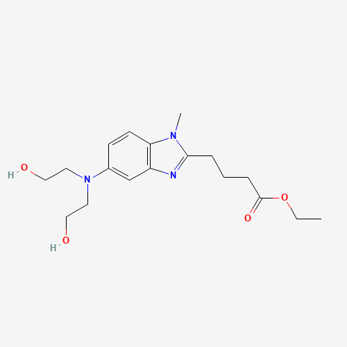 3543-74-6 [1-Methyl-5-bis(2'-hydroxyethyl)aminobenzimidazolyl-2]butanoic Acid Ethyl Ester chemical structure