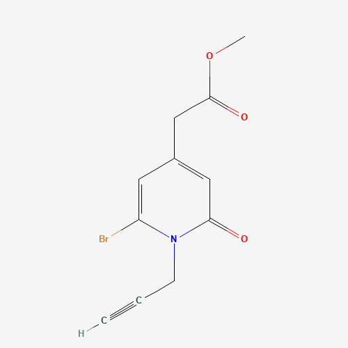 141807-55-8 Methyl 6-Bromo-1,2-dihydro-2-oxo-1-(2-propynyl)-4-pyridineacetate (85:15% Bromo:Chloro Derivative) chemical structure