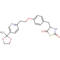 184766-66-3 5-[4-[2-[5-(2-Methyl-1,3-dioxolan-2-yl)-2-pyridyl]ethoxy]benzyl]-2,4-thiazolidinedione chemical structure