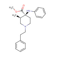 61380-35-6 cis-(+)-3-Methyl-4-(phenylamino)-1-(2-phenylethyl)-4-piperidinecarboxylic Acid Methyl Ester chemical structure