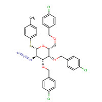 117153-30-7 4-Methylphenyl 2-Azido-2-deoxy-3,4,6-tri-O-4-chlorobenzyl-1-thio-?-D-galactopyranoside chemical structure
