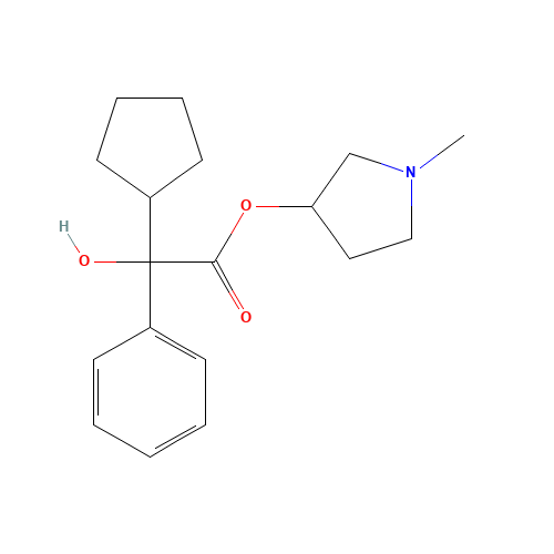 13118-11-1 N-Methyl-3-pyrrolidinyl Cyclopentylmandelate chemical structure