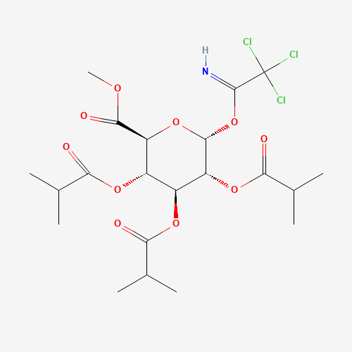150607-96-8 Methyl 2,3,4-Tri-O-isobutyryl-1-O-trichloroacetimidoyl-a-D-glucopyranuronate chemical structure