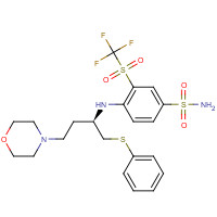 1027345-12-5 4-[[(1R)-3-(4-Morpholinyl)-1-[(phenylthio)methyl]propyl]amino]-3-trifluoromethylsulfonyl-benzenesulfonamide chemical structure