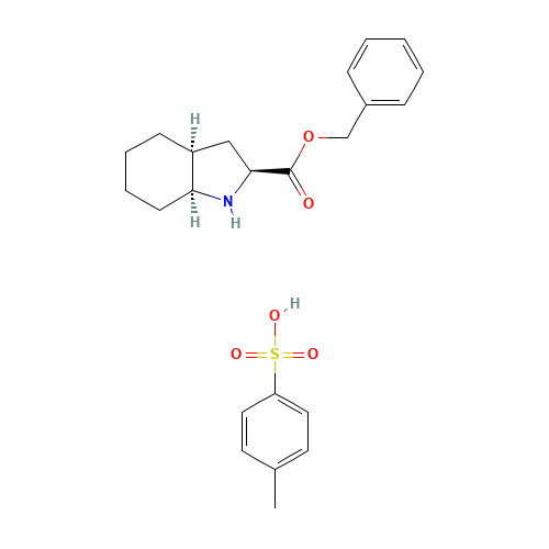 94062-52-9 1H-Indole-2-carboxylic acid, octahydro-, phenylmethyl ester, (2S,3aS,7aS)-, 4-methylbenzenesulfonate (1:1) chemical structure