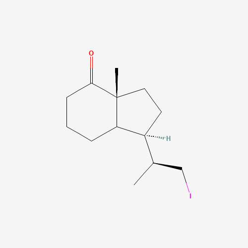 145372-32-3 (1R,1'S)-Octahydro-1-(2'-iodo-1'-methylethyl)-7a-methyl-inden-4-one chemical structure