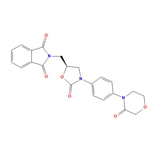 446292-08-6 4-[4-[(5S)-5-Phthalimidomethyl-2-oxo-3-oxazolidinyl]phenyl]-3-morpholinone chemical structure
