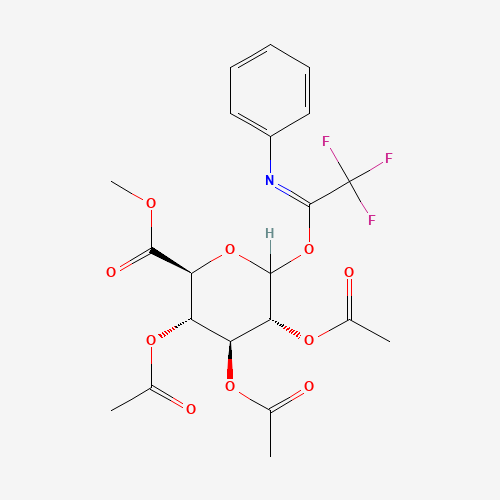 869996-05-4 1-(2,2,2-Trifluoro-N-phenylethanimidate)-D-glucopyranuronic Acid Methyl Ester 2,3,4-Triacetate chemical structure