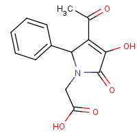 220128-11-0 (3-Acetyl-4-hydroxy-5-oxo-2-phenyl-2,5-dihydro-pyrrol-1-yl)acetic acid chemical structure