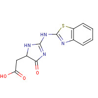 436811-21-1 [2-(Benzothiazol-2-ylamino)-5-oxo-4,5-dihydro-3H-imidazol-4-yl]-acetic acid chemical structure