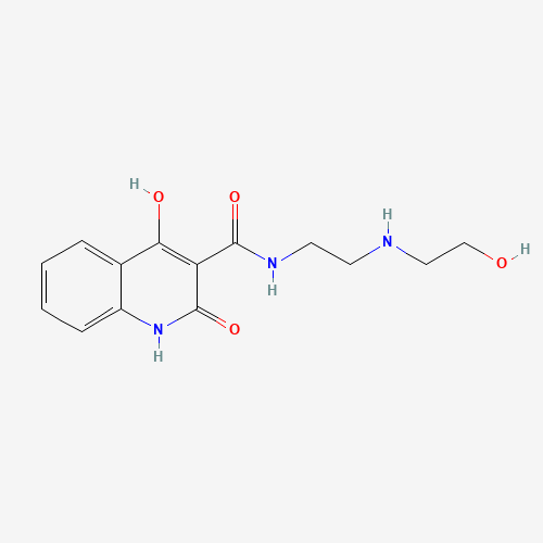 436088-79-8 4-Hydroxy-2-oxo-1,2-dihydro-quinoline-3-carboxylic acid [2-(2-hydroxy-ethylamino)-ethyl]-amide chemical structure