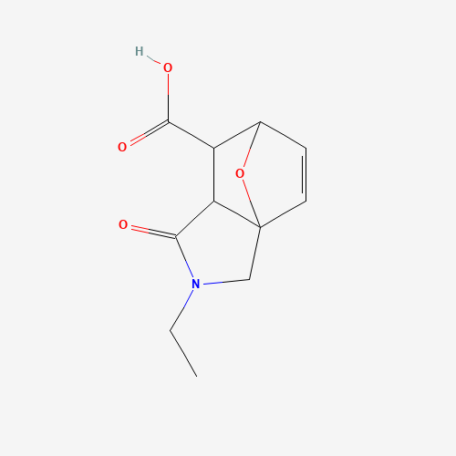 163035-51-6 3-Ethyl-4-oxo-10-oxa-3-aza-tricyclo[5.2.1.0*1,5*]dec-8-ene-6-carboxylic acid chemical structure