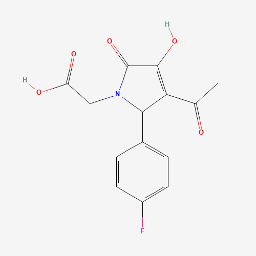 309270-57-3 [3-Acetyl-2-(4-fluoro-phenyl)-4-hydroxy-5-oxo-2,5-dihydro-pyrrol-1-yl]-acetic acid chemical structure