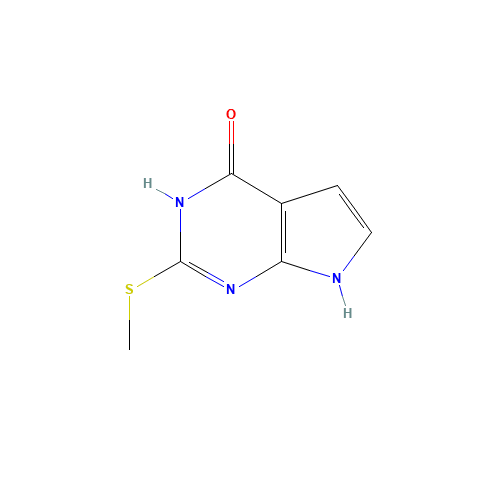 67831-83-8 2-Methylsulfanyl-7H-pyrrolo[2,3-d]pyrimidin-4-ol chemical structure