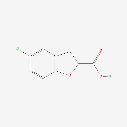 34385-94-9 5-Chloro-2,3-dihydro-benzofuran-2-carboxylic acid chemical structure