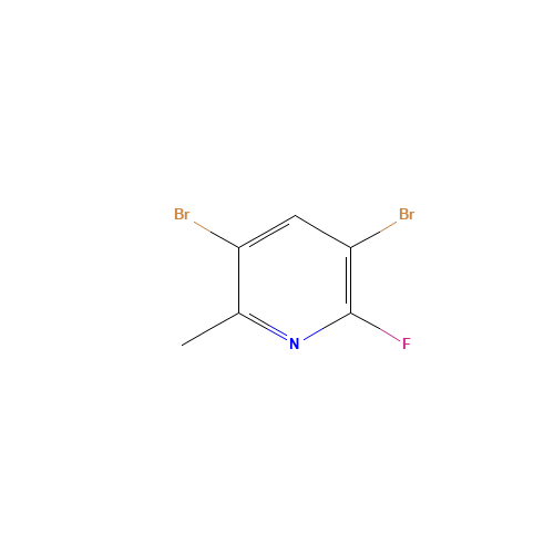 632628-07-0 3,5-Dibromo-2-fluoro-6-methylpyridine chemical structure