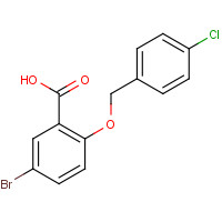 62176-36-7 5-Bromo-2-[(4-chlorobenzyl)oxy]benzoic acid chemical structure
