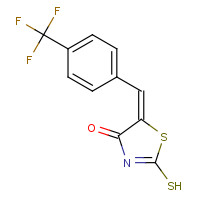99460-76-1 (5E)-2-Mercapto-5-[4-(trifluoromethyl)-benzylidene]-1,3-thiazol-4(5H)-one chemical structure