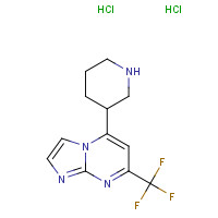 1185299-45-9 5-Piperidin-3-yl-7-trifluoromethyl-imidazo[1,2-a]-pyrimidine dihydrochloride chemical structure