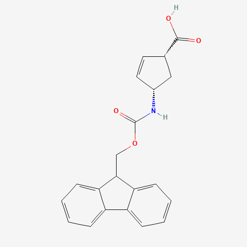 220497-65-4 (1R,4S)-Fmoc-4-aminocyclopent-2-ene-carboxylic acid chemical structure