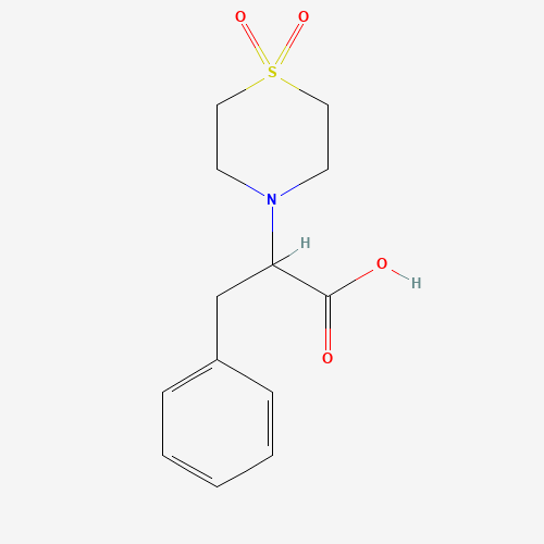 100610-68-2 2-(1,1-Dioxo-1lambda~6~,4-thiazinan-4-yl)-3-phenylpropanoic acid chemical structure