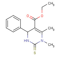 108958-81-2 Ethyl 1,6-dimethyl-4-phenyl-2-thioxo-1,2,3,4-tetrahydro-5-pyrimidinecarboxylate chemical structure