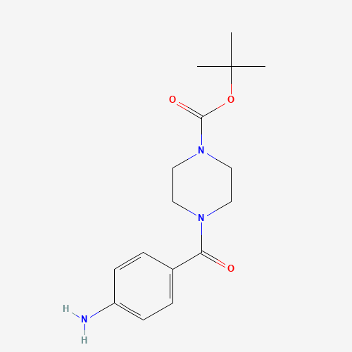 350684-49-0 tert-Butyl 4-(4-aminobenzoyl)tetrahydro-1(2H)-pyrazinecarboxylate chemical structure