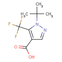 142818-02-8 1-(tert-Butyl)-5-(trifluoromethyl)-1H-pyrazole-4-carboxylic acid chemical structure