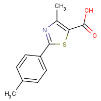 54001-13-7 4-Methyl-2-(4-methylphenyl)-1,3-thiazole-5-carboxylic acid chemical structure
