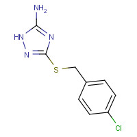 41266-78-8 3-[(4-Chlorobenzyl)sulfanyl]-1H-1,2,4-triazol-5-ylamine chemical structure