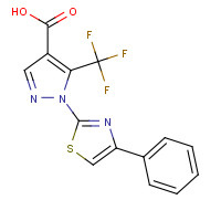 159885-80-0 1-(4-Phenyl-1,3-thiazol-2-yl)-5-(trifluoromethyl)-1H-pyrazole-4-carboxylic acid chemical structure